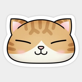 Cute Orange Tuxedo Cat Face Sticker